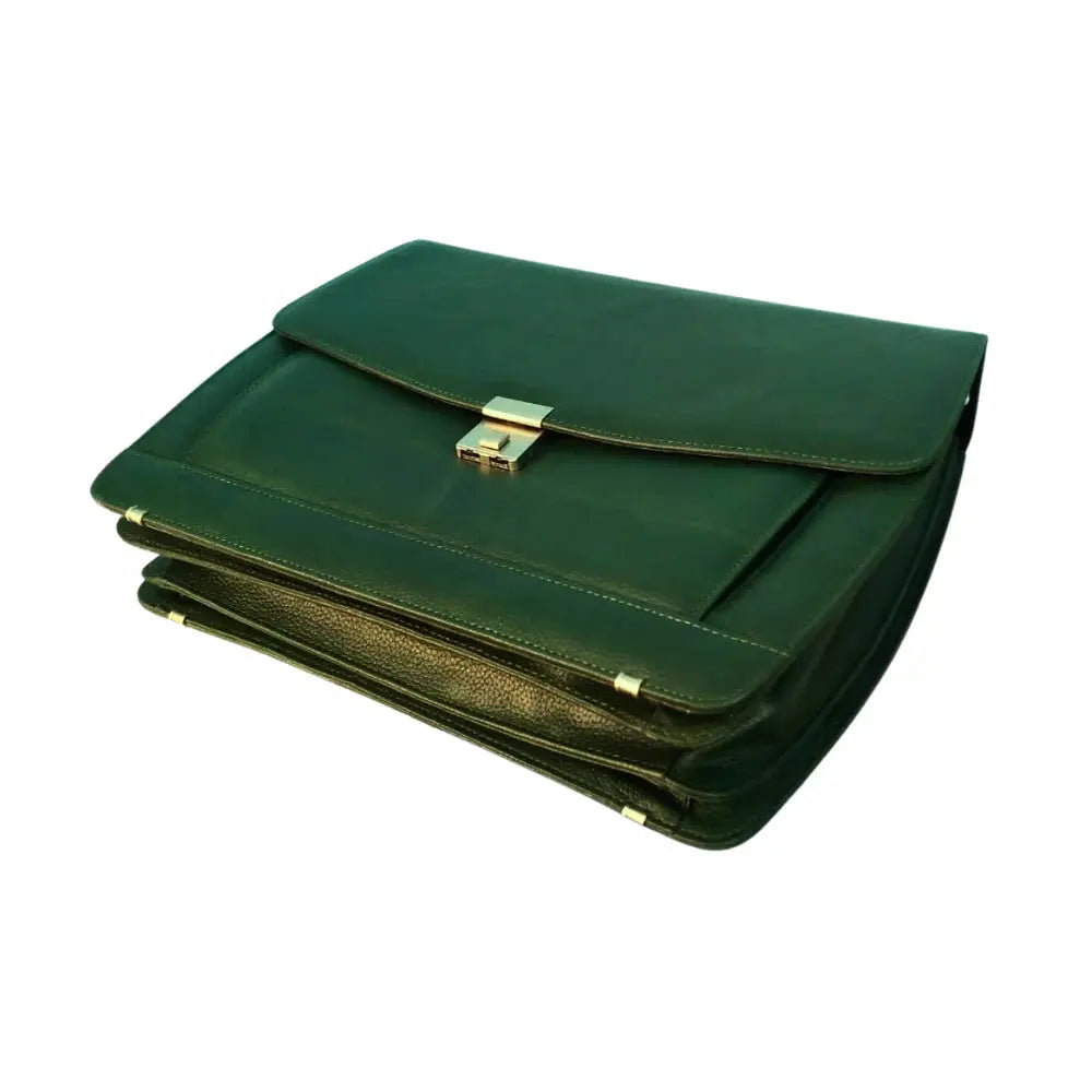 Leather Briefcase Laptop Bag - 16" Formal File Bag.