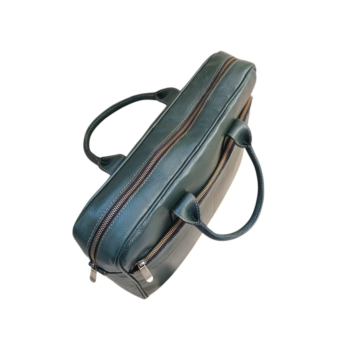Green Leather Laptop Bag.