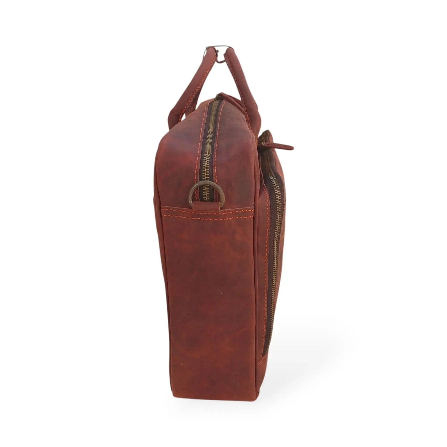 15.6 / 16 inches Reddish Brown Leather Business Laptop Bag.