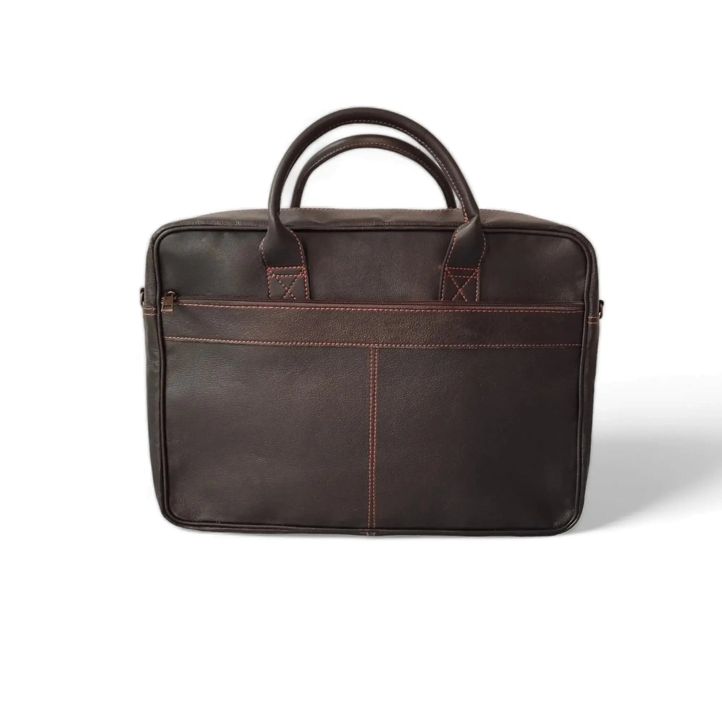 Coffee Brown Men's Leather Laptop Bag.