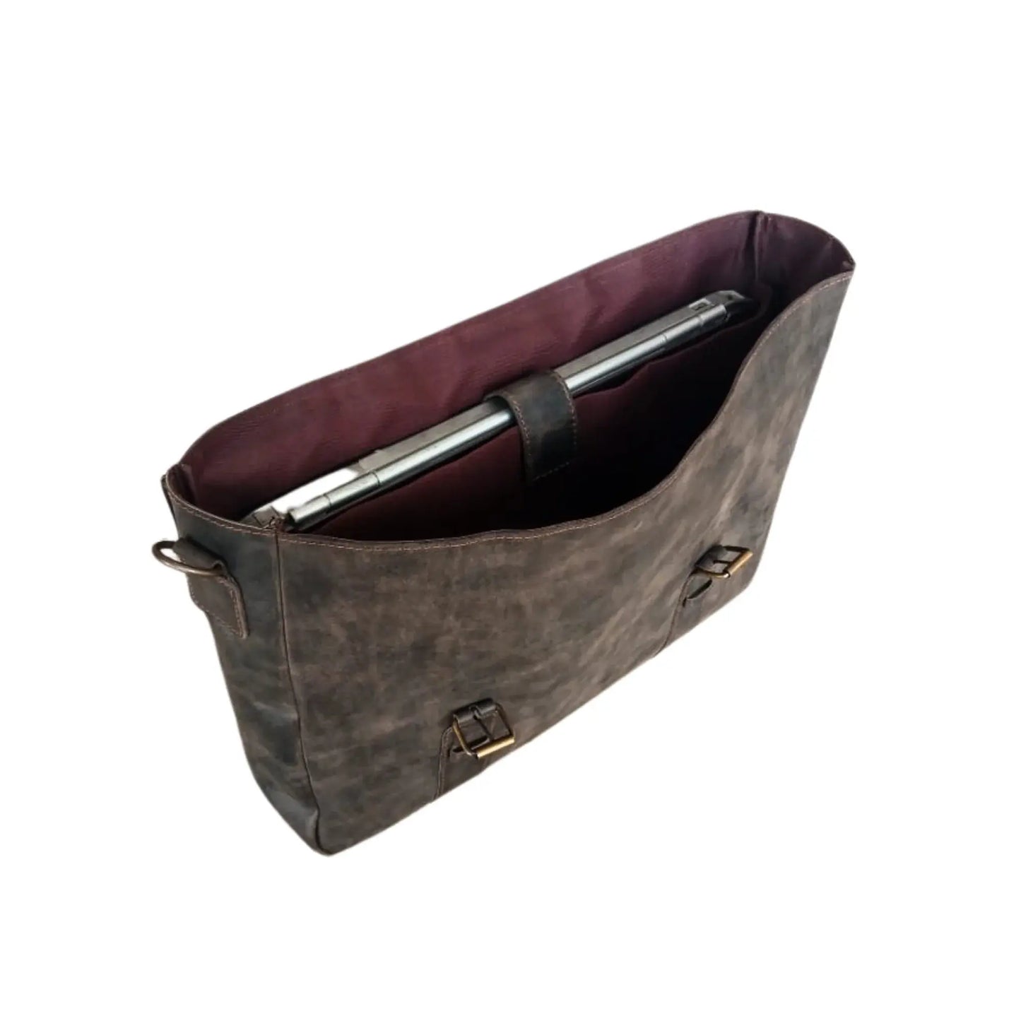 Choco Leather Laptop Bag – 15.6 Inch Messenger Bag for Men & Office.