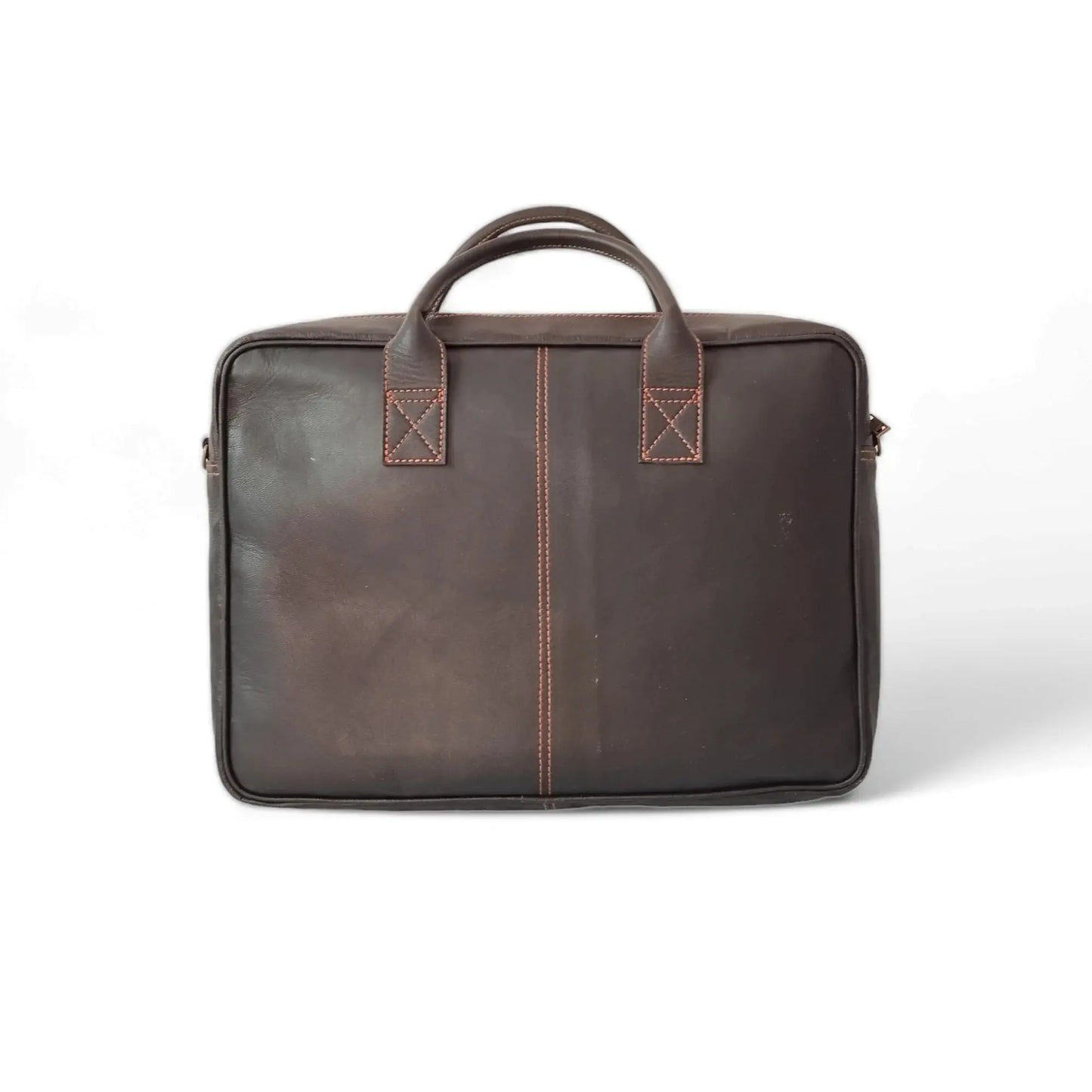 Coffee Brown Men's Leather Laptop Bag.