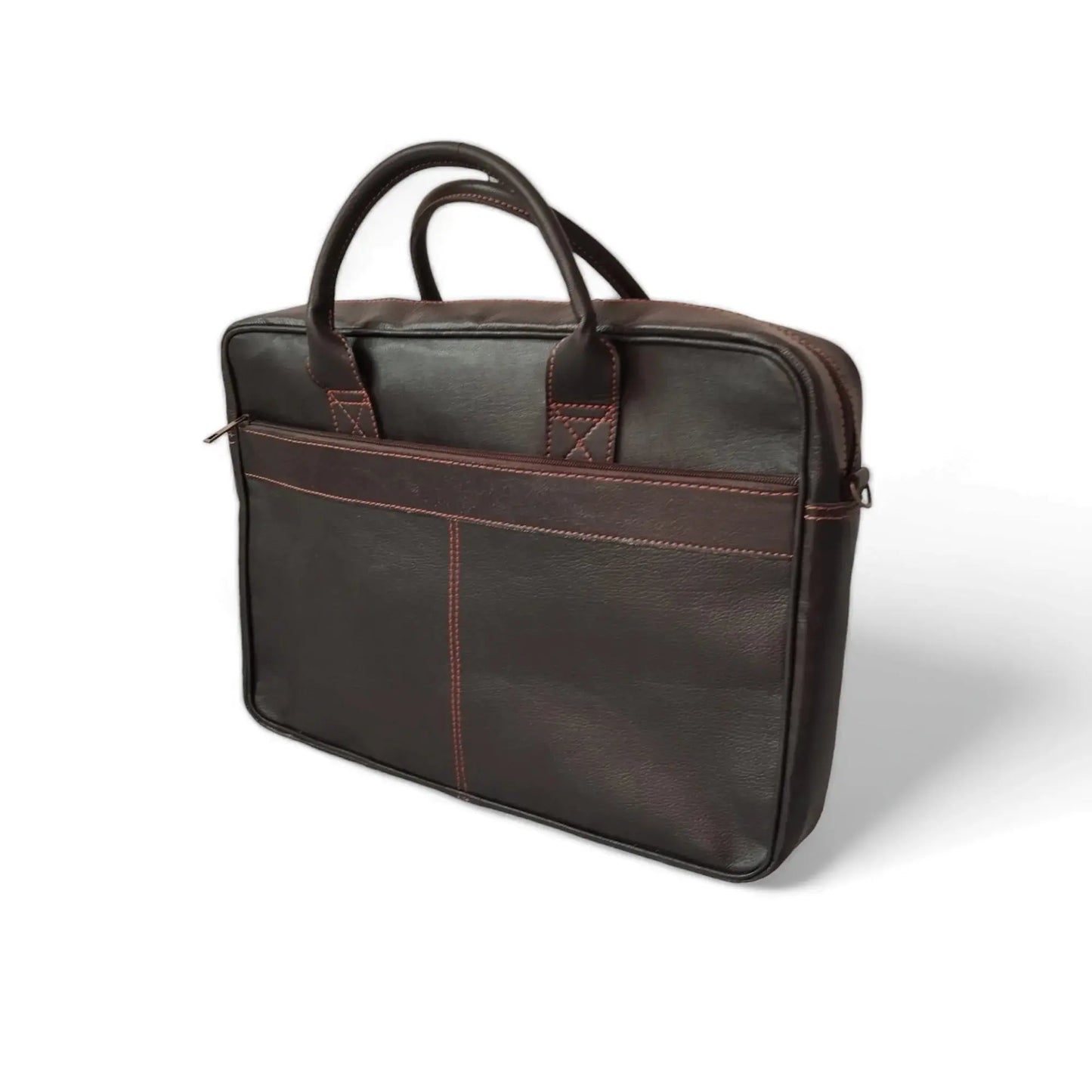 Coffee Brown Men's Leather Laptop Bag.