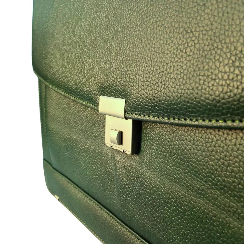 Leather Briefcase Laptop Bag - 16" Formal File Bag.