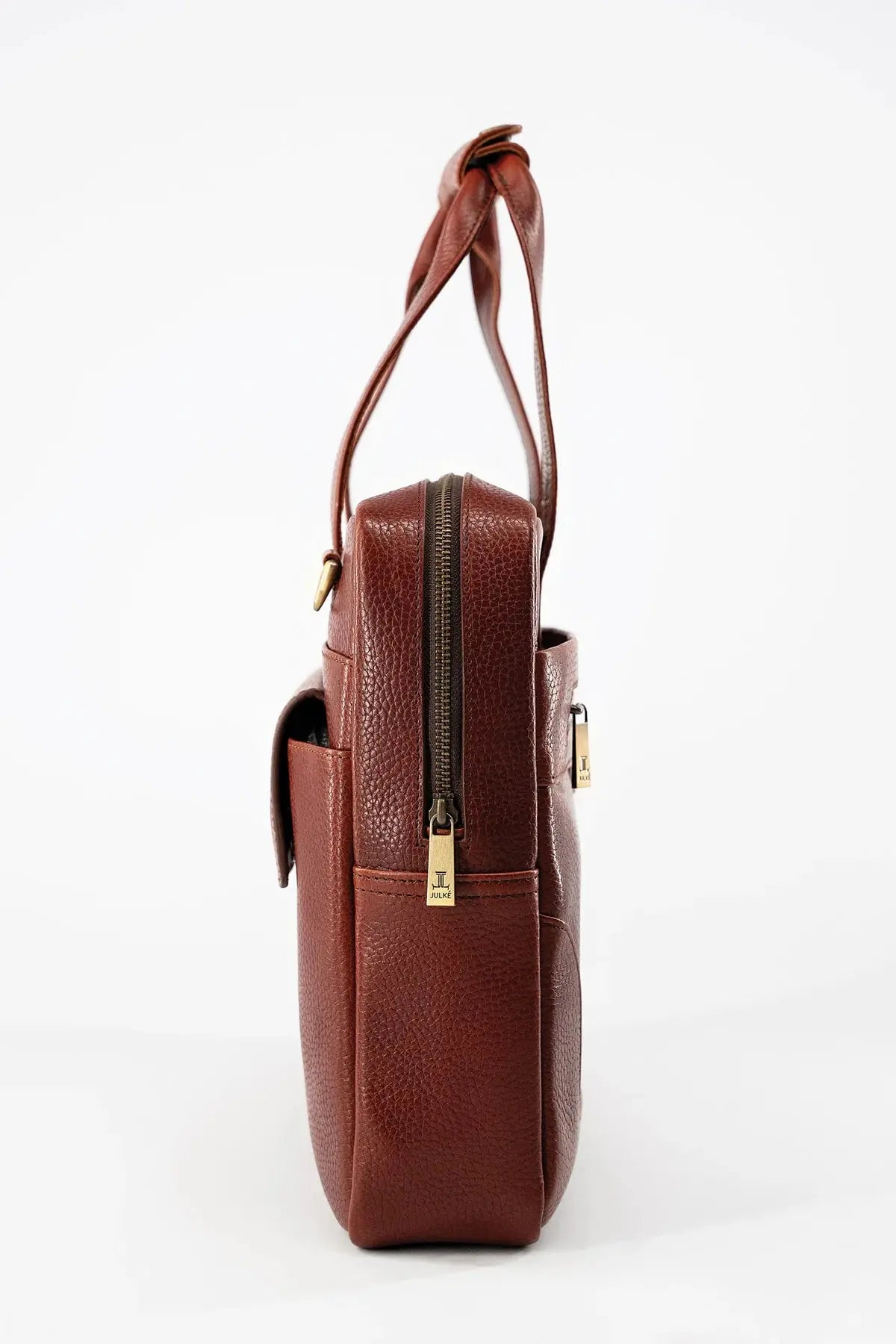 Premium Leather Laptop Bag – 14-Inch, Soft & Sleek Design, Multiple Compartments.