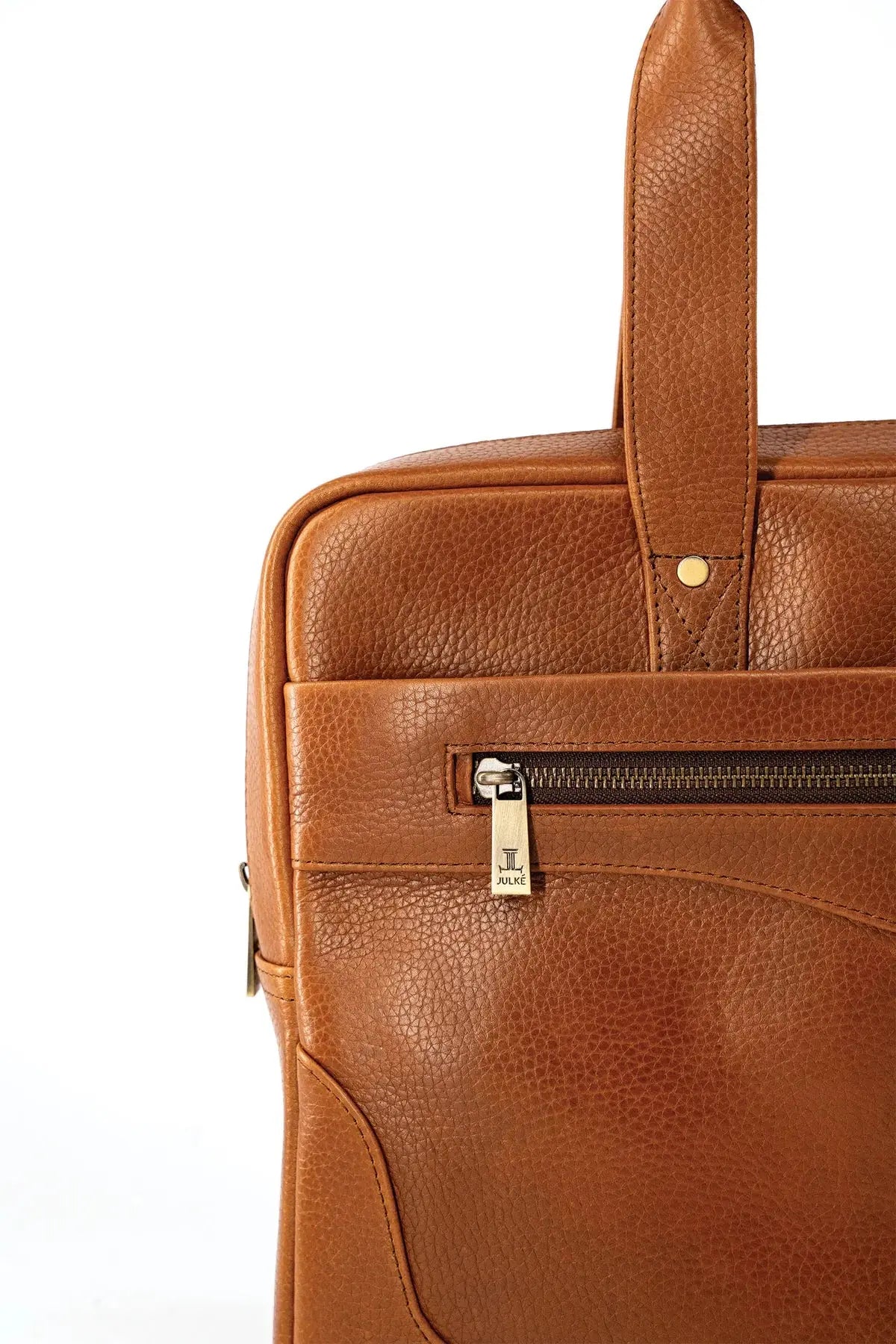 Premium Leather Laptop Bag – 14-Inch, Soft & Sleek Design, Multiple Compartments.