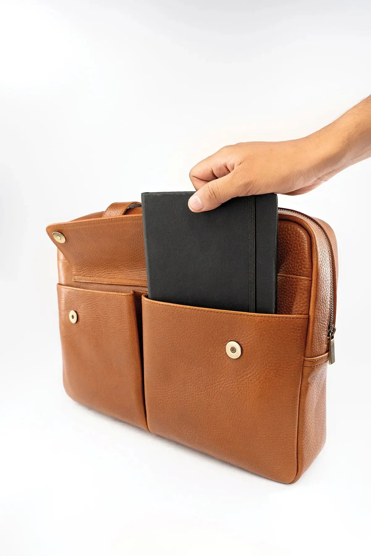 Premium Leather Laptop Bag – 14-Inch, Soft & Sleek Design, Multiple Compartments.
