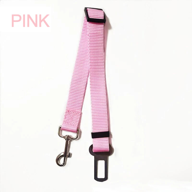 Pet Car Seat Belt Adjustable Vehicle Safety Harness Lead Clip for Dogs and Cats, Car Seat Restraint Traction Leash