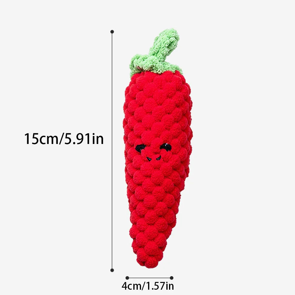 Plush Broccoli Dog Toy, Squeaky Chew Toy for Large Dogs and Corgis, Interactive Puppy Teething and Boredom Relief Toy, Pet Molar Chew Supplies