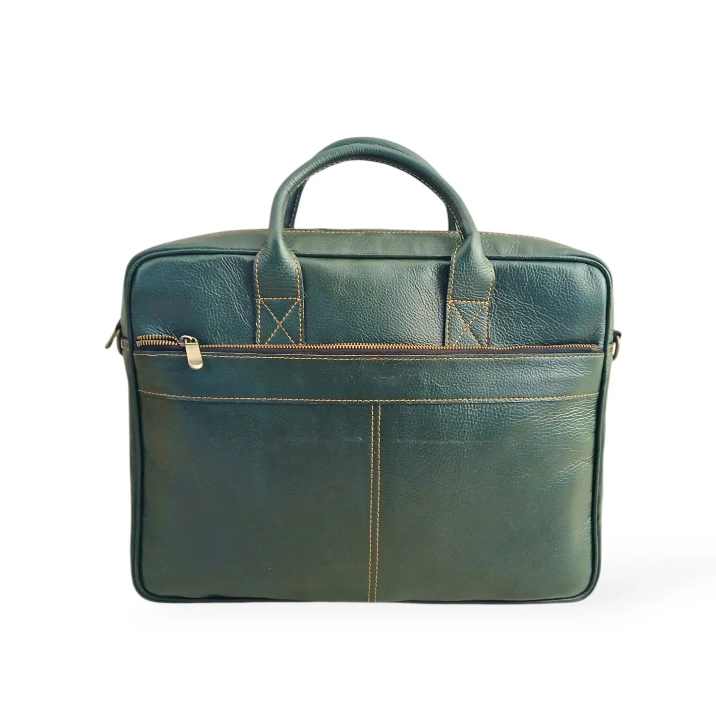 Green Leather Laptop Bag.