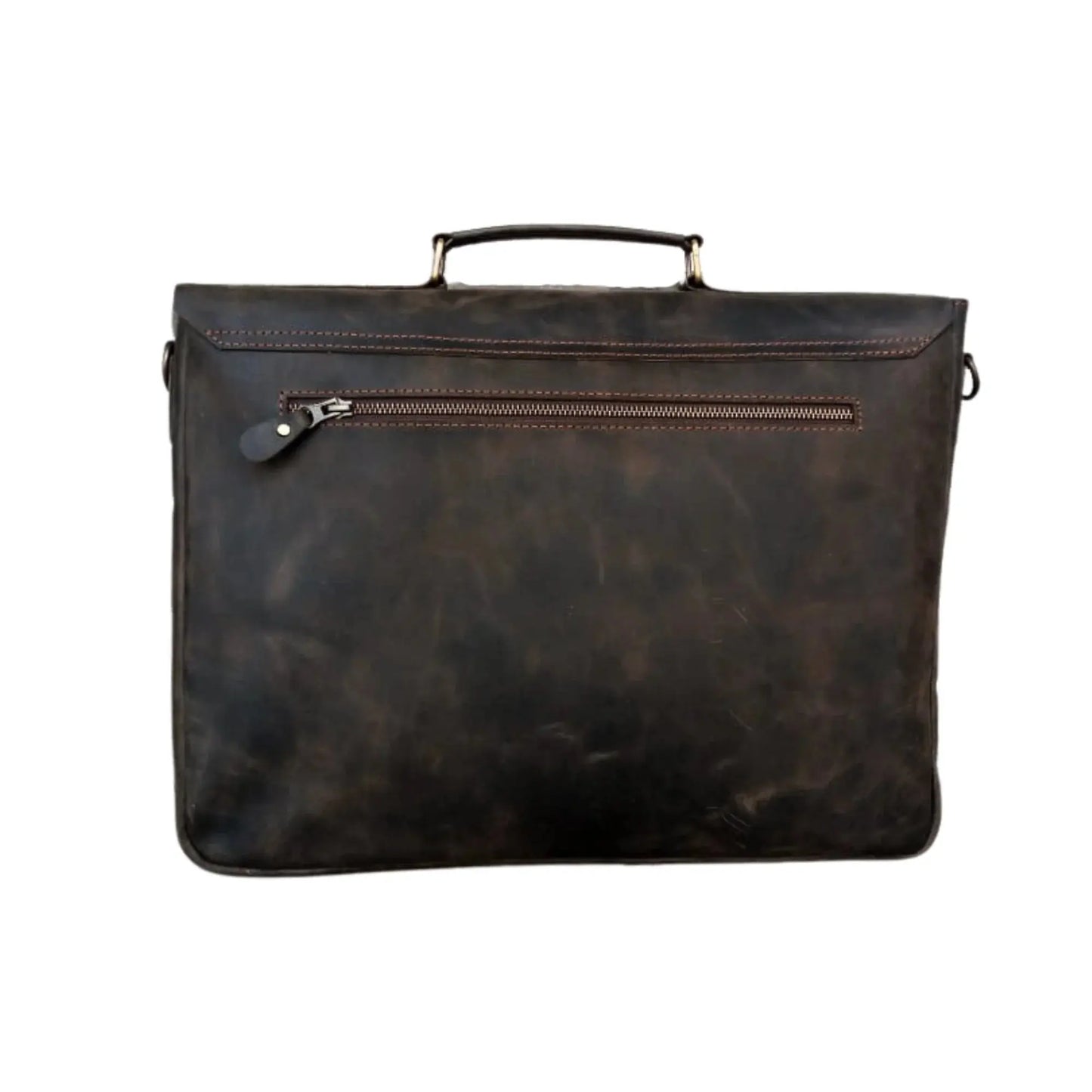 Choco Leather Laptop Bag – 15.6 Inch Messenger Bag for Men & Office.