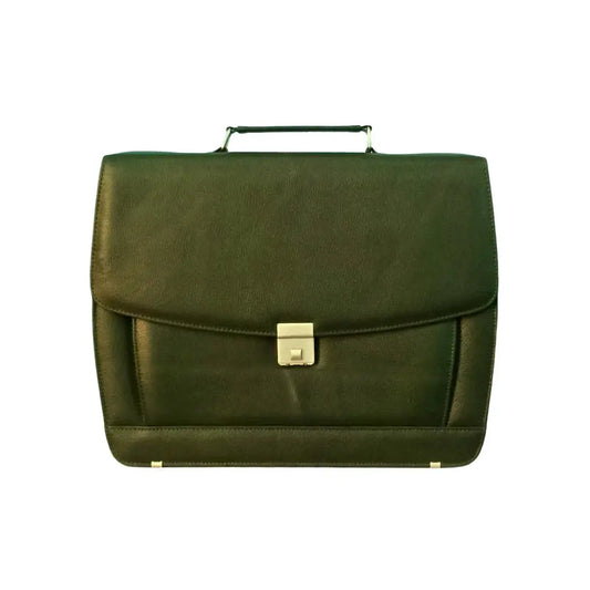 Leather Briefcase Laptop Bag - 16" Formal File Bag.