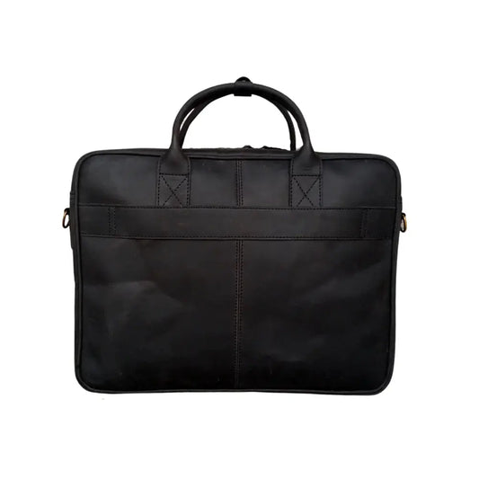 Black Leather Briefcase Laptop Bag, 15 & 16 Inches Laptop Bag.