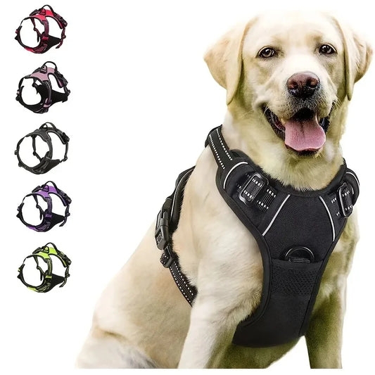 Dog Collar Harness and Leash Set for Small and Medium Dogs, Durable Leather Puppy Accessories Big Vest Walking Training Pet Set