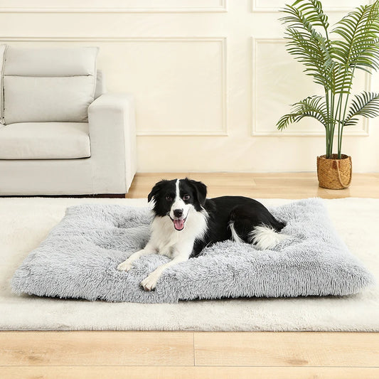 Soft Plush Donut Pet Bed for Dogs and Cats, Anti-Slip Bottom, Cozy Calming Pet Cushion, Removable Washable Cover