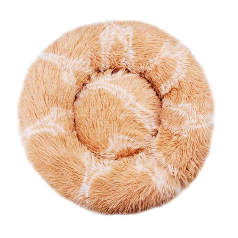 40-90cm Round Pet Bed – Super Soft Plush Dog & Cat House for Medium & Large Dogs, Winter Warm Sleeping Bed