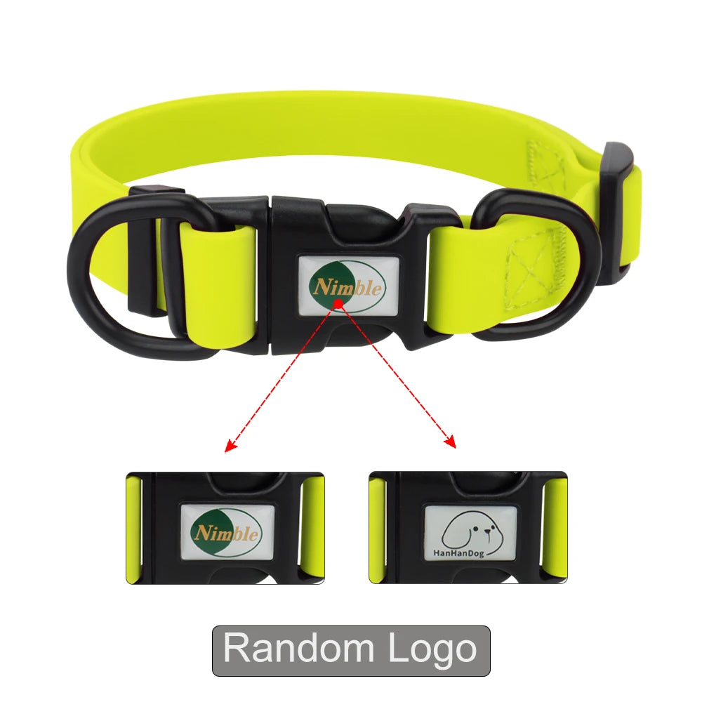 PVC Waterproof Dog Collar, Soft Adjustable Pet Collar for Small Medium and Large Dogs and Big Cats