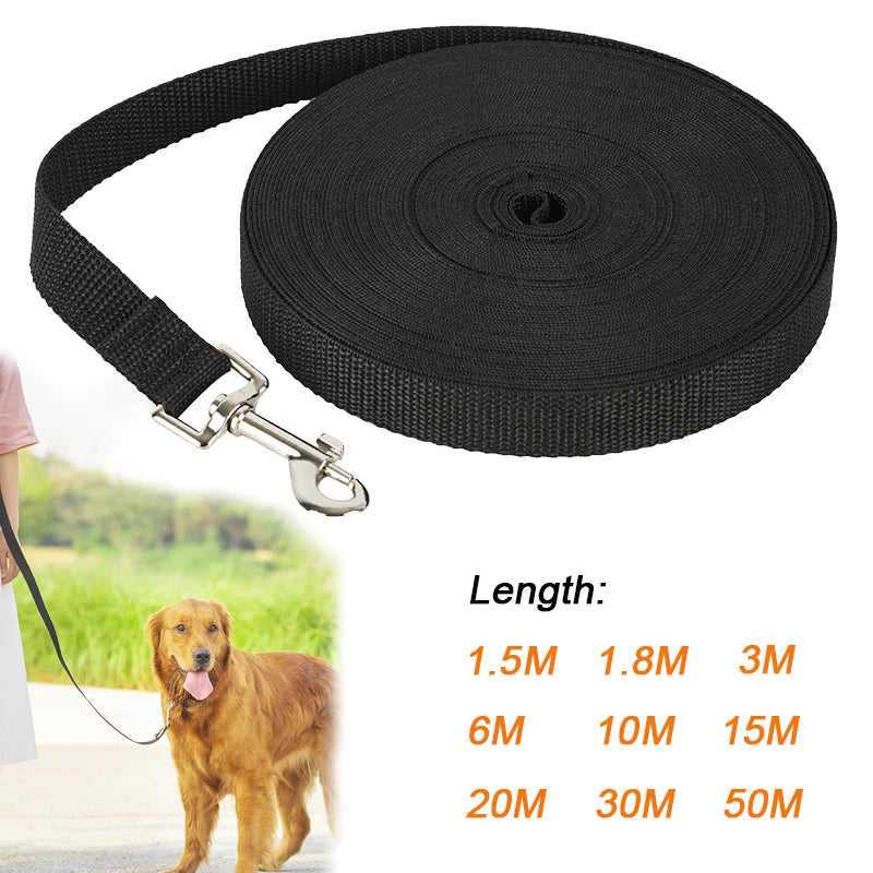 Long Nylon Pet Dog Leash, Durable Outdoor Training Lead Rope for Small and Large Dogs, 1.5m–30m