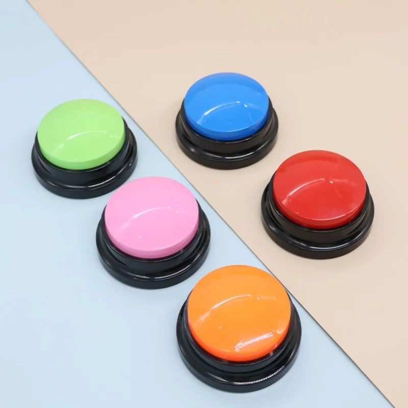 Recordable Talking Dog Buttons, Portable Voice Training Buttons for Dogs and Cats, Interactive Communication Pet Toys for Travel