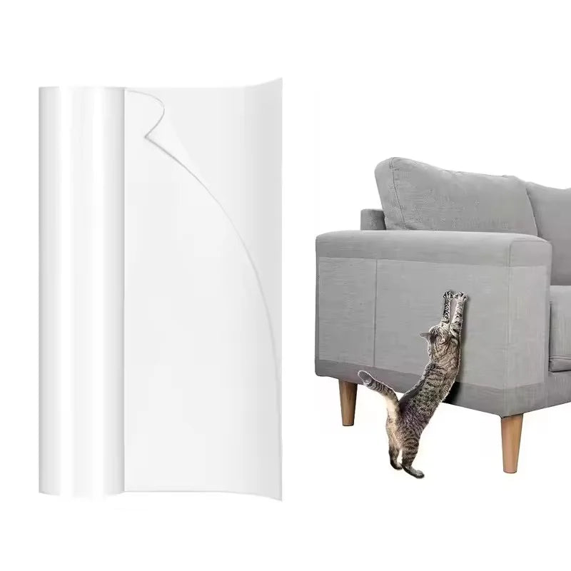 Anti Cat Scratch Furniture Protector, Self-Adhesive Peelable Transparent PVC Tape, Couch Sofa Corner Shield, Cat Training Scratch Guard Stickers