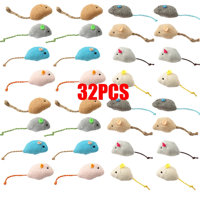 Interactive Cat Toy Mouse with Catnip – Plush Bite-Resistant, Scratch-Proof, Rattle Toy for Cats & Kittens