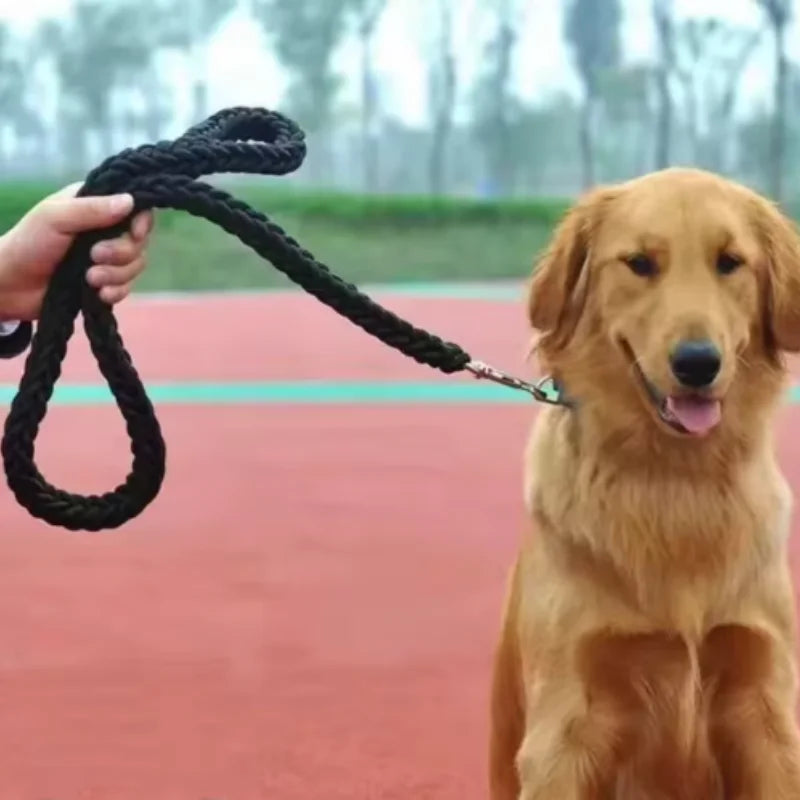Heavy-Duty Braided Nylon Dog Leash for Large Dogs, Thick Traction Rope for Walking & Training