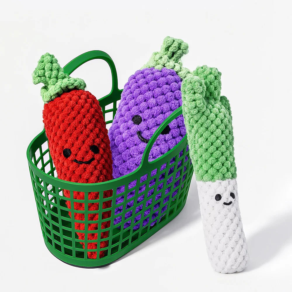 Plush Broccoli Dog Toy, Squeaky Chew Toy for Large Dogs and Corgis, Interactive Puppy Teething and Boredom Relief Toy, Pet Molar Chew Supplies