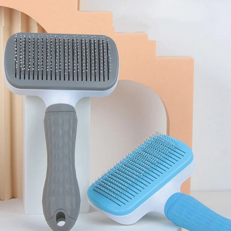 Dog and Cat Grooming Comb, Self-Cleaning Needle Hair Removal Brush, Pet Deshedding Massage Comb for Cats and Dogs, Grooming Beauty Tool