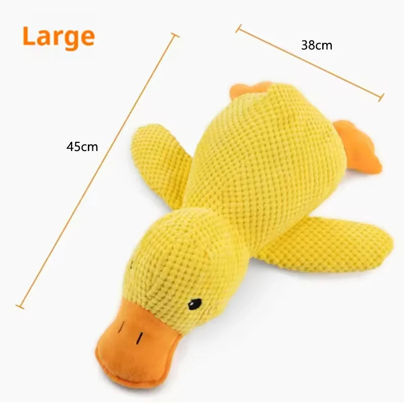 Stomping Duck Dog Toy, Bite-Resistant Plush Chew Toy for Large Dogs, Teeth Cleaning Interactive Pet Toy for Boredom Relief