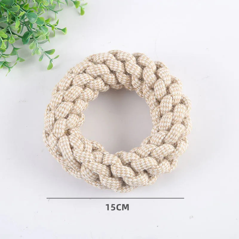 Cat Dog Knot Chew Toy, Interactive Teeth Cleaning and Grinding Rope Toy, Wear-Resistant Pet Chew Toy for Play, Training and Entertainment