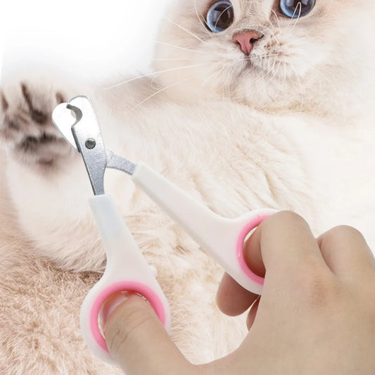 Professional Pet Nail Scissors for Dogs & Cats, Safe Toe Claw Trimmer for Home Grooming