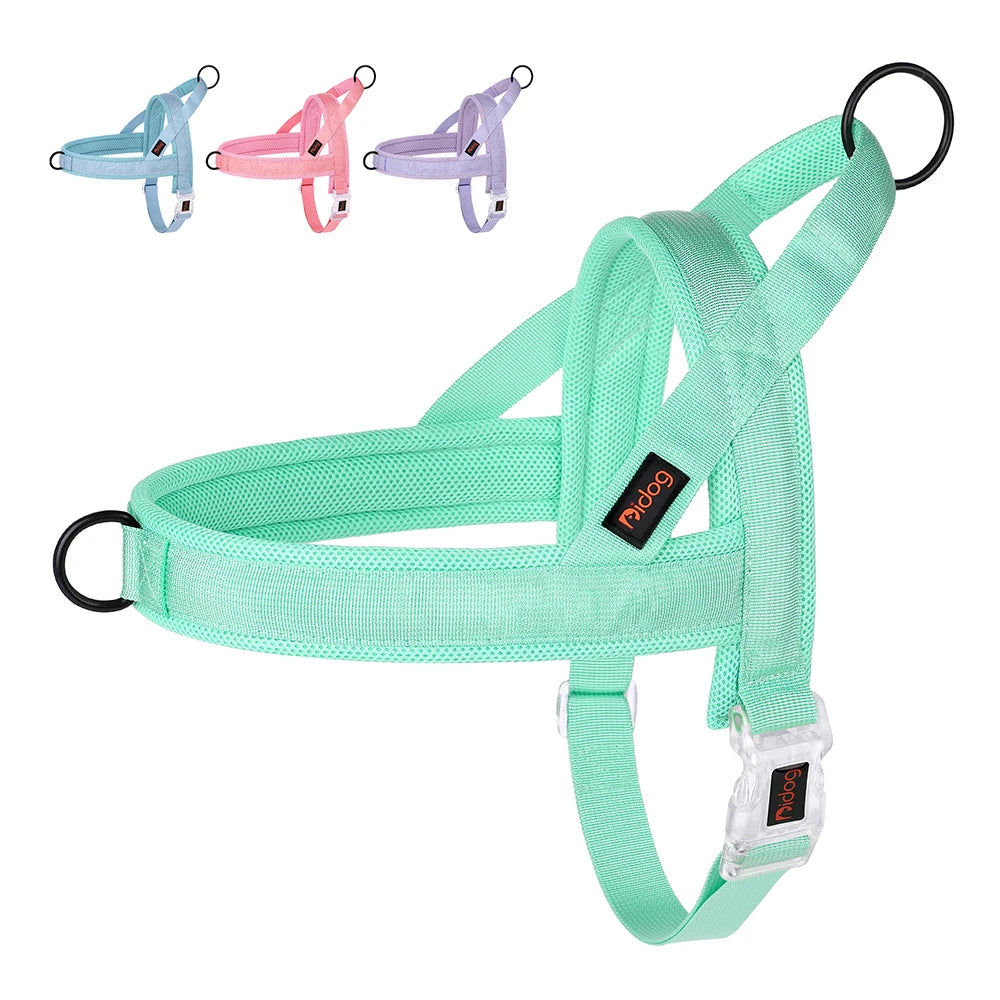 Soft No-Pull Adjustable Dog Harness, Padded Nylon Pet Vest for Small, Medium & Large Dogs
