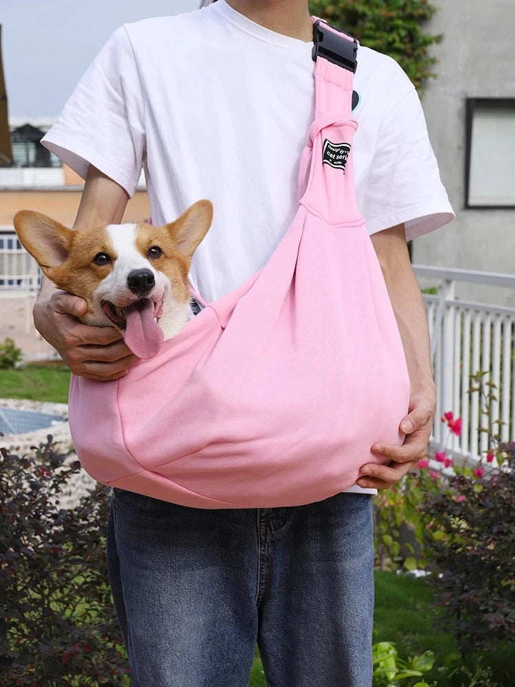 Adjustable Pet Dog Carrier Sling Bag for Outdoor Travel, Single Shoulder Puppy Tote Pouch, Comfortable Crossbody Pet Handbag