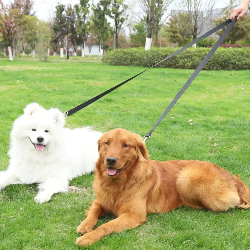 Outdoor Dog Chain Leash – Adjustable 2.5M Double-Ended Dog Lead for Training, Police-Style Control & Safe Walking