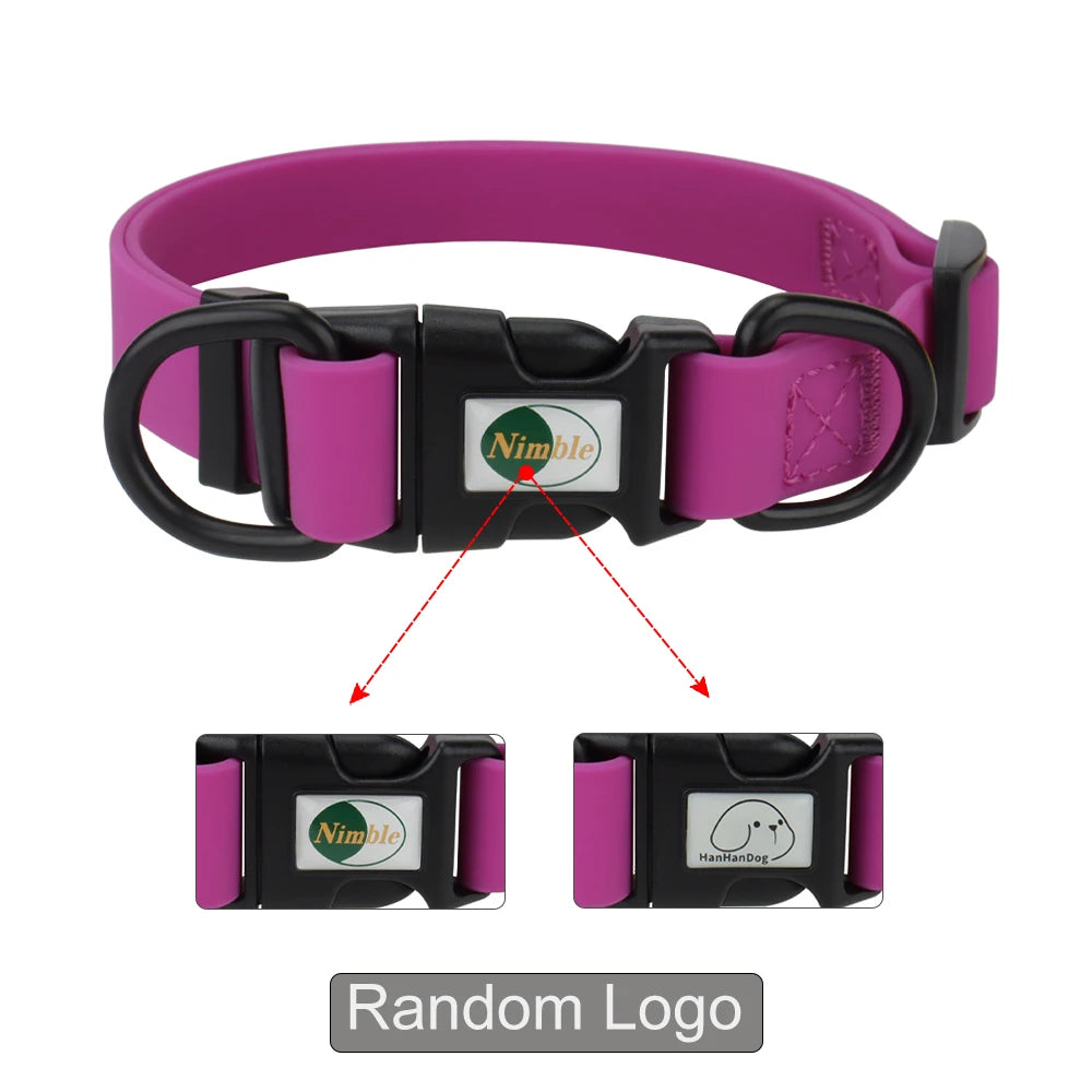 PVC Waterproof Dog Collar, Soft Adjustable Pet Collar for Small Medium and Large Dogs and Big Cats
