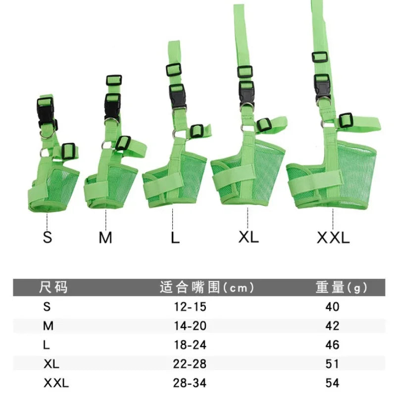 Adjustable Dog Muzzle for Small Dogs, Anti-Bark, Anti-Chewing Mesh Grooming Mouth Cover with Nylon Strap, Pet Accessories