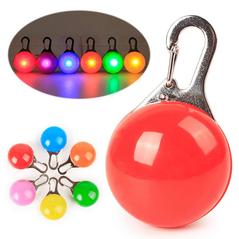 LED Luminous Dog and Cat Collar, Glowing Pet Necklace with Pendant, Night Safety Glow Accessories for Dogs and Cats