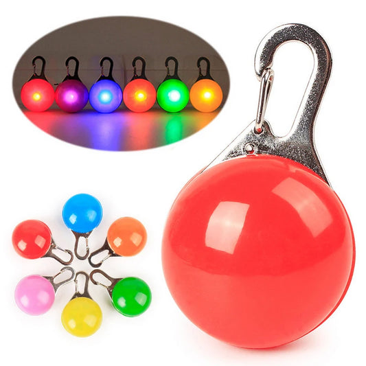 LED Luminous Dog and Cat Collar, Glowing Pet Necklace with Pendant, Night Safety Glow Accessories for Dogs and Cats