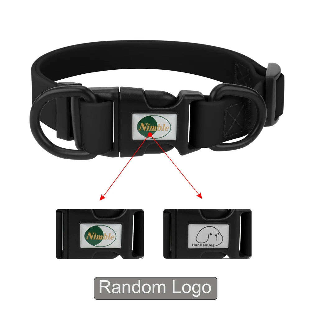PVC Waterproof Dog Collar, Soft Adjustable Pet Collar for Small Medium and Large Dogs and Big Cats