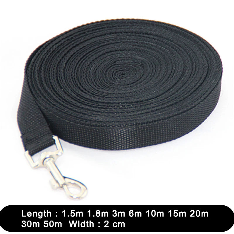 Strong Nylon Dog Leash for Training & Walking, Long Lead Rope for Small to Large Dogs (1.5M–50M)