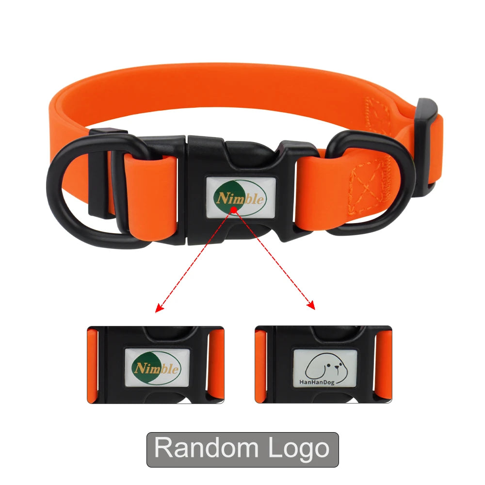 PVC Waterproof Dog Collar, Soft Adjustable Pet Collar for Small Medium and Large Dogs and Big Cats