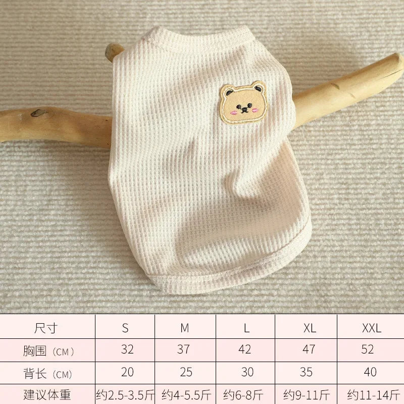 Summer Cool Dog Clothes, Breathable Pet Vest T-Shirt for Puppies and Small Dogs, Outdoor Dog Costume, Bulldog and Small Breed Pet Clothing