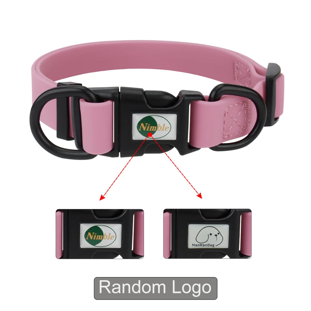 PVC Waterproof Dog Collar, Soft Adjustable Pet Collar for Small Medium and Large Dogs and Big Cats