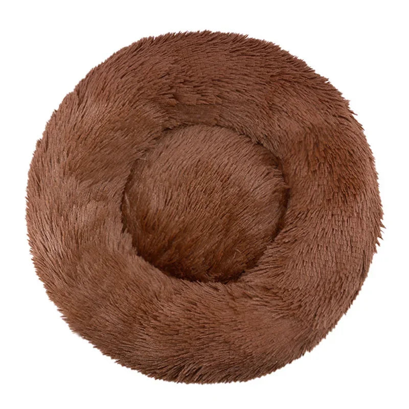 40-90cm Round Pet Bed – Super Soft Plush Dog & Cat House for Medium & Large Dogs, Winter Warm Sleeping Bed