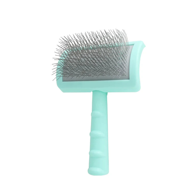 Pet Grooming Slicker Brush for Dogs & Cats, Shedding Hair Removal Needle Comb with Massage and Easy Clean Design