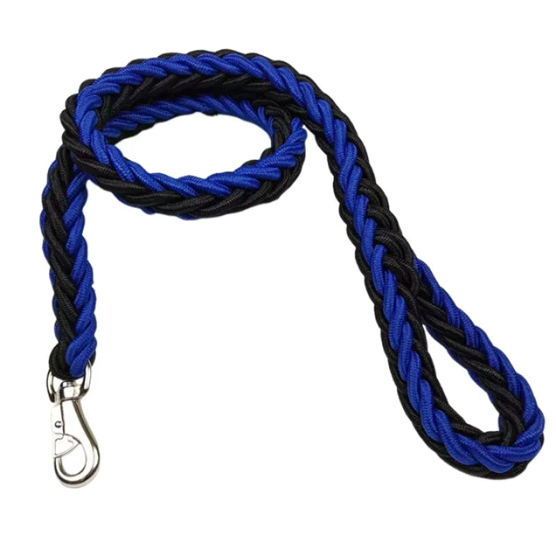 Large Dog Leash, Heavy-Duty Nylon Braided Traction Rope for Bulldog, Rottweiler, and Hound Dogs, Thick Pet Walking Rope with Comfortable Handle