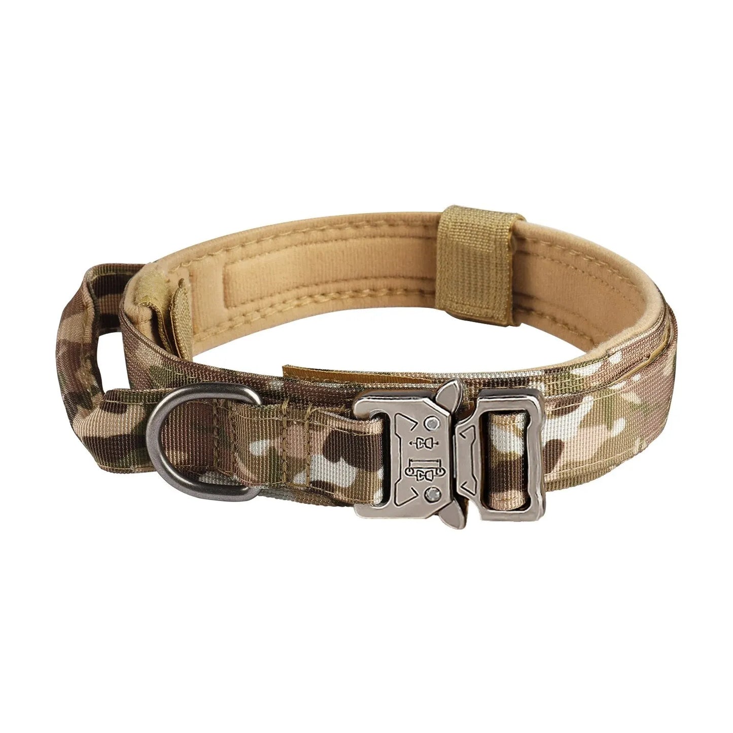 Tactical Dog Collar with Metal Buckle, Breathable Nylon Training Neck Collar for Medium and Large Dogs, Durable Outdoor Pet Collar