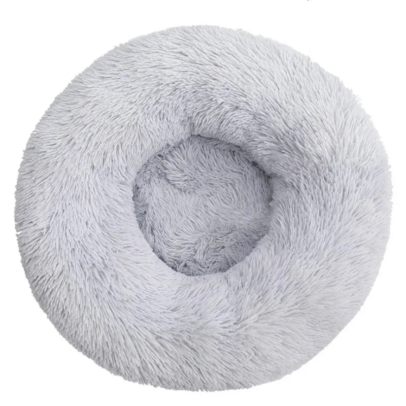 40-90cm Round Pet Bed – Super Soft Plush Dog & Cat House for Medium & Large Dogs, Winter Warm Sleeping Bed