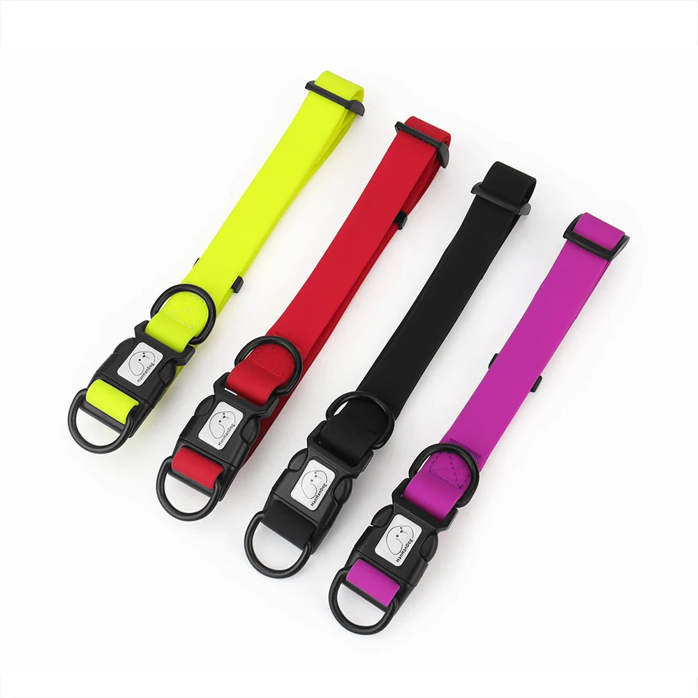 PVC Waterproof Dog Collar, Soft Adjustable Pet Collar for Small Medium and Large Dogs and Big Cats