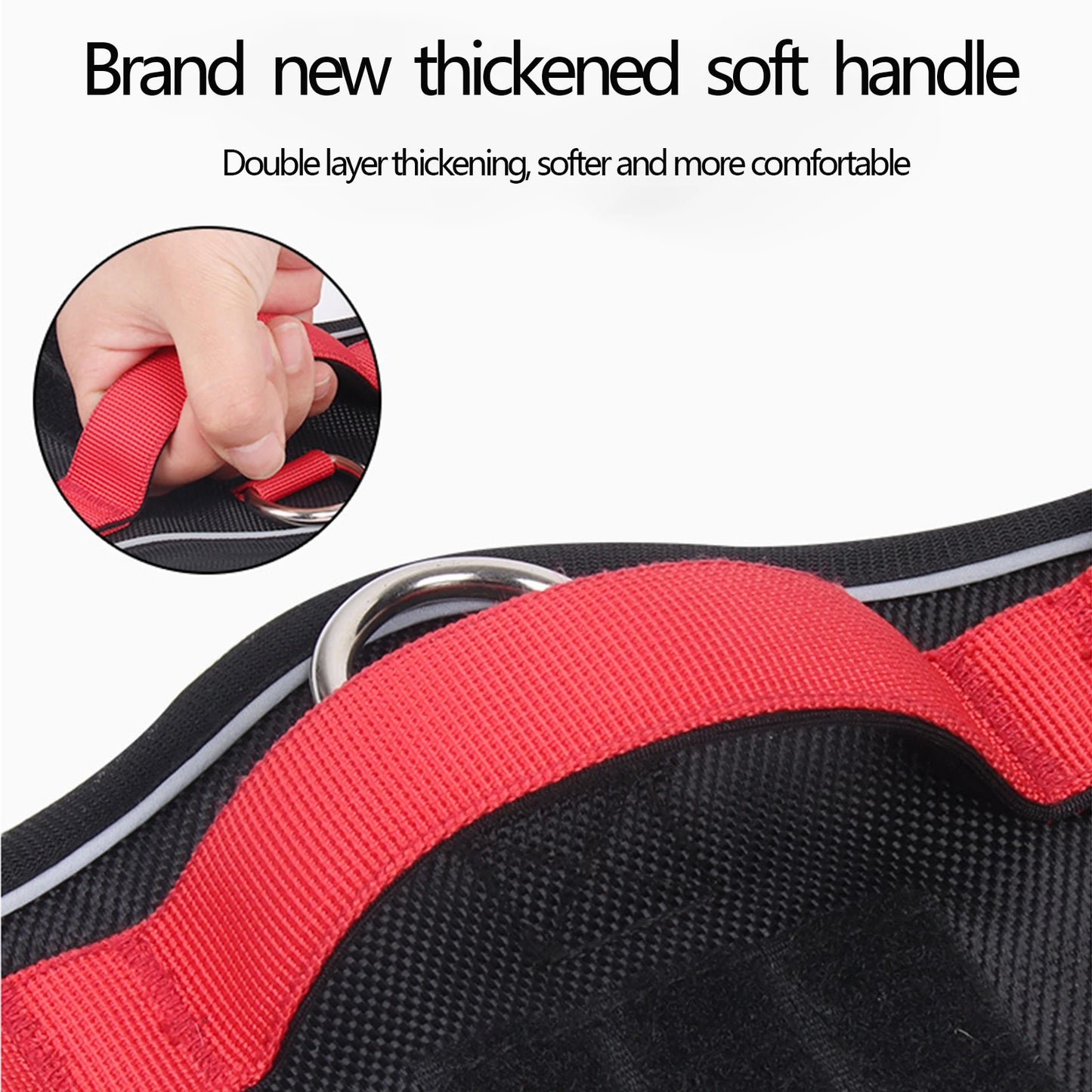 Dog Harness Reflective Tactical Vest, Waterproof 1680D Oxford Cloth Harness for Medium and Large Dogs, Durable Pet Walking Accessory